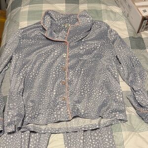 P.J. Salvage Blue Pajama Set with Pink Accents